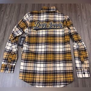 Snoop Dogg Flannel Shirt Men's XS Dogg Supply Hip Hop Rap Shacket Heavyweight